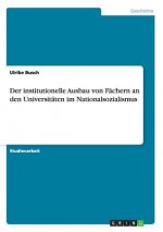 institutionelle Ausbau von Fachern an den Universitaten im Nationalsozialismus