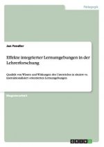 Effekte integrierter Lernumgebungen in der Lehrerforschung