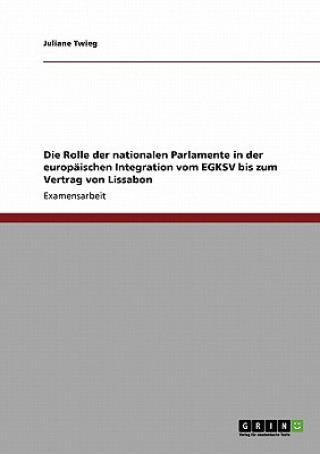 Rolle der nationalen Parlamente in der europaischen Integration vom EGKSV bis zum Vertrag von Lissabon