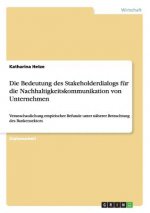 Die Bedeutung des Stakeholderdialogs für die Nachhaltigkeitskommunikation von Unternehmen