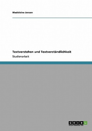 Textverstehen und Textverstandlichkeit