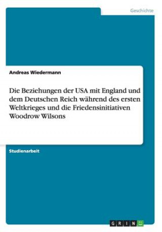 Beziehungen der USA mit England und dem Deutschen Reich wahrend des ersten Weltkrieges und die Friedensinitiativen Woodrow Wilsons