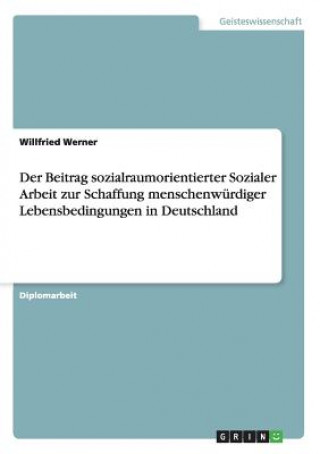 Beitrag sozialraumorientierter Sozialer Arbeit zur Schaffung menschenwurdiger Lebensbedingungen in Deutschland
