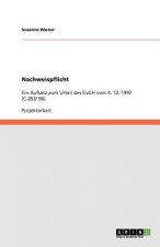 Nachweispflicht