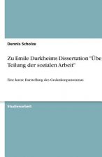 Zu Emile Durkheims Dissertation UEber die Teilung der sozialen Arbeit