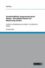 Gesellschaftliche Ausgrenzung durch Namen - Wie judische Namen zur Markierung wurden