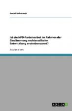 Ist Ein Npd-Parteiverbot Im Rahmen Der Eind mmung Rechtsradikaler Entwicklung Erstrebenswert?