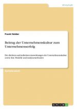 Beitrag der Unternehmenskultur zum Unternehmenserfolg