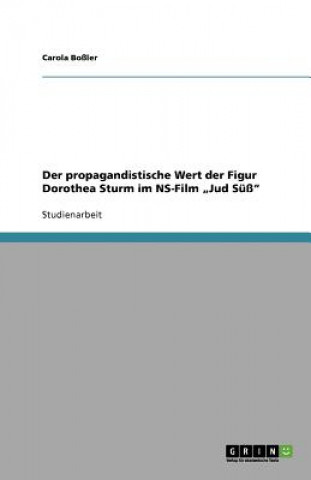 Der propagandistische Wert der Figur Dorothea Sturm im NS-Film 'Jud Süß'