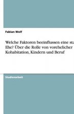 Welche Faktoren beeinflussen eine stabile Ehe? Über die Rolle von vorehelicher Kohabitation, Kindern und Beruf