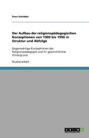 Der Aufbau der religionspädagogischen Konzeptionen von 1900 bis 1990 in Struktur und Abfolge