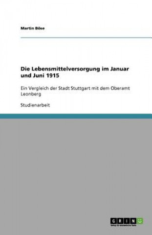 Die Lebensmittelversorgung im Januar und Juni 1915