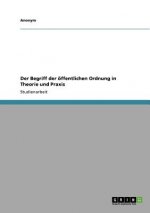Der Begriff der öffentlichen Ordnung in Theorie und Praxis