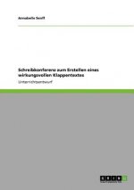Schreibkonferenz zum Erstellen eines wirkungsvollen Klappentextes