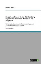 Burgerbegehren in Baden-Wurttemberg, Bayern und Nordrhein-Westfalen im Vergleich