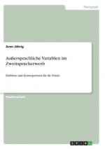 Aussersprachliche Variablen im Zweitspracherwerb