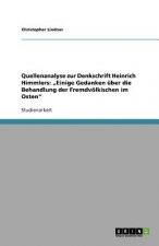 Quellenanalyse zur Denkschrift Heinrich Himmlers