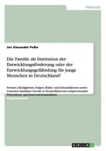 Familie als Institution der Entwicklungsfoerderung oder der Entwicklungsgefahrdung fur junge Menschen in Deutschland?