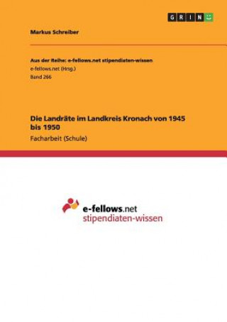 Landrate im Landkreis Kronach von 1945 bis 1950