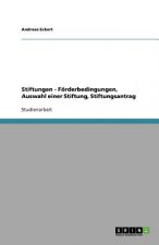 Stiftungen - F rderbedingungen, Auswahl Einer Stiftung, Stiftungsantrag