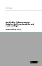 Ausführliche Erläuterungen  zur Metapher für Oberstufenschüler und Studienanfänger