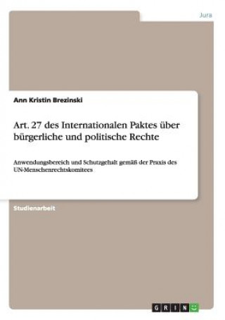 Art. 27 des Internationalen Paktes uber burgerliche und politische Rechte