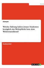 Welche Haltung haben Jenaer Studenten bezuglich der Wehrpflicht bzw. dem Wehrersatzdienst?