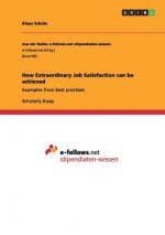 How Extraordinary Job Satisfaction can be achieved