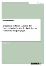 Integrative Didaktik - Analyse der Unterrichtstatigkeit in der Funktion als Schulische Heilpadagogin
