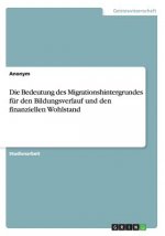 Bedeutung des Migrationshintergrundes fur den Bildungsverlauf und den finanziellen Wohlstand