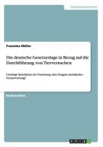 deutsche Gesetzeslage in Bezug auf die Durchfuhrung von Tierversuchen