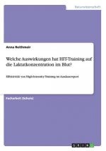 Welche Auswirkungen hat HIT-Training auf die Laktatkonzentration im Blut?