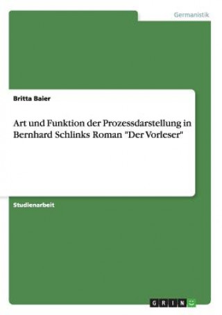 Art und Funktion der Prozessdarstellung in Bernhard Schlinks Roman 