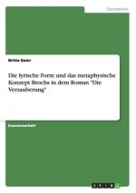 lyrische Form und das metaphysische Konzept Brochs in dem Roman Die Verzauberung