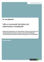 Gibt es neuronale Korrelate der asthetischen Urteilskraft?