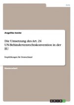 Umsetzung des Art. 24 UN-Behindertenrechtskonvention in der EU