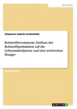 Rohstoffinvestments. Einfluss der Rohstoffspekulation auf die Lebensmittelpreise und den weltweiten Hunger
