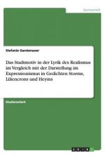 Stadtmotiv in Der Lyrik Des Realismus Im Vergleich Mit Der Darstellung Im Expressionismus in Gedichten Storms, Liliencrons Und Heyms