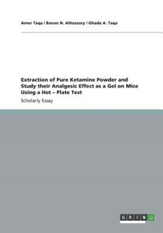 Extraction of Pure Ketamine Powder and Study their Analgesic Effect as a Gel on Mice Using a Hot - Plate Test