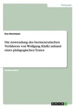 Die Anwendung des hermeneutischen Verfahrens von Wolfgang Klafki anhand eines pädagogischen Textes