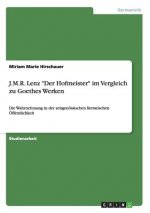 J.M.R. Lenz Der Hofmeister im Vergleich zu Goethes Werken