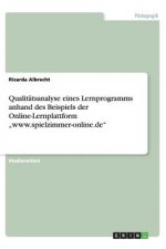Qualit tsanalyse Eines Lernprogramms Anhand Des Beispiels Der Online-Lernplattform 