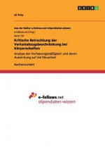 Kritische Betrachtung der Verlustabzugsbeschrankung bei Koerperschaften