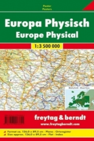 Europe Map Flat in a Tube 1:3 500 000