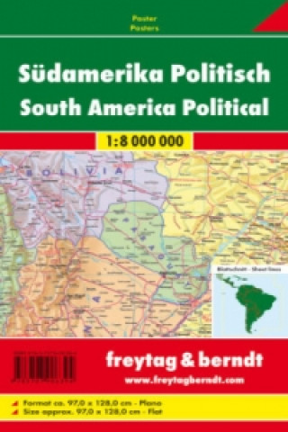 Südamerika, Politisch. South America Political