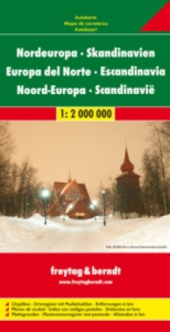 Automapa Skandinávie - Severní Evropa 1:2 000 000