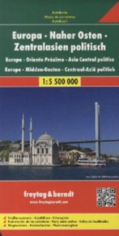 Europa, Naher Osten, Zentralasien politisch. Europa, Oriente Prďż˝ximo, Asia Central politico. Europe, Midden-Oosten, Centraal-Azie politiek