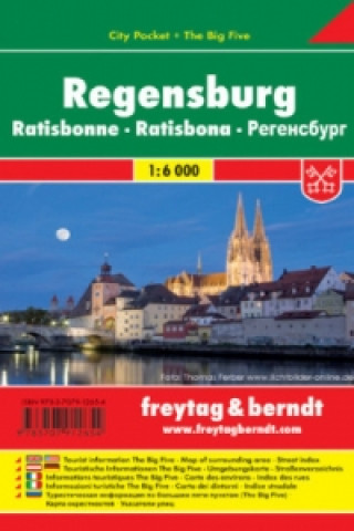 Freytag & Berndt Stadtplan Regensburg. Ratisbonne. Ratisbona