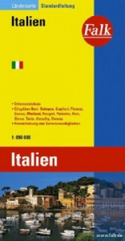 Falk Länderkarte FalkFaltung Italien 1:650 000. Italia. Italy