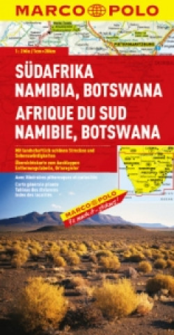 Marco Polo Karte Südafrika, Namibia, Botswana. Afrique du Sud, Namibie, Botswana. South Africa, Namibia, Botsuana